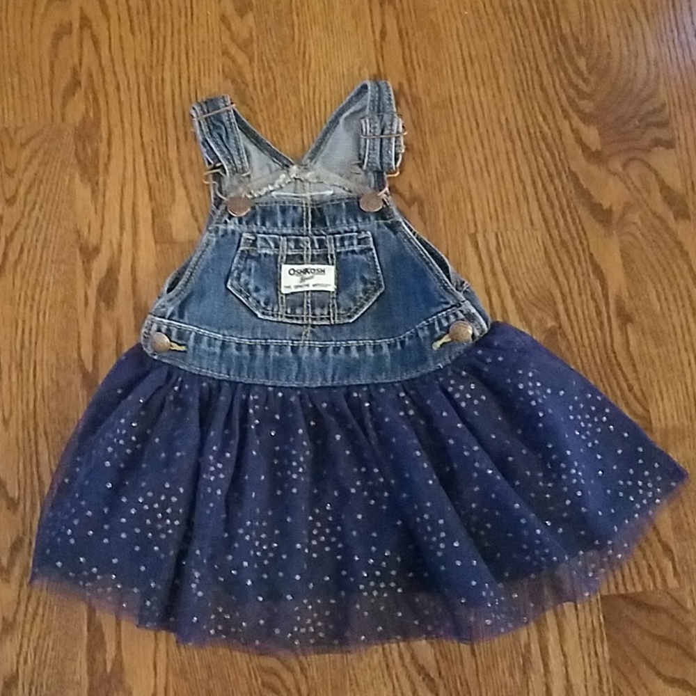 OshKosh B'Gosh Tulle and Denim Overall Dress